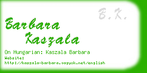 barbara kaszala business card